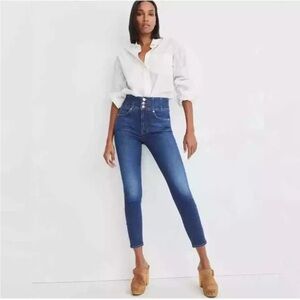 VERONICA BEARD Katherine Corset Skinny Extra High Rise Jeans Bright Blue - 24